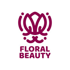 floral flower beauty nature logo concept design illustration