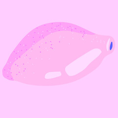 Vector illustration of a lemon. Flat design style. Bright abstract design.