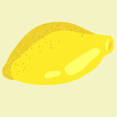 Vector illustration of a lemon. Flat design style.