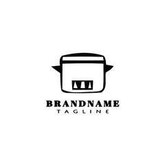 tea pot logo cartoon icon design template black isolated vector illustration