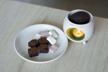 hot chocolate in white cup.hot chocolate in white cup.