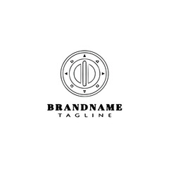 timer logo cartoon icon design template black isolated illustration