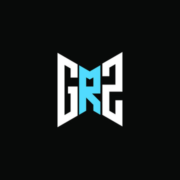 GRZ letter logo creative design. GRZ unique design
