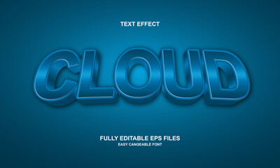 cloud text effect editable
