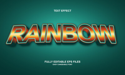 rainbow text effect editable