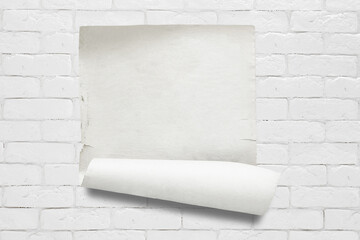 paper on white wall