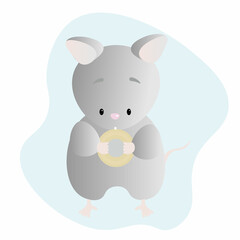 Naklejka na ściany i meble illustration of a cartoon mouse