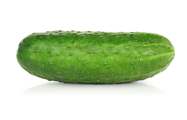 one cucumber on a white isolated  background