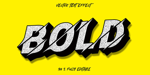 BLACK AND WHITE BOLD TEXT EFFECT