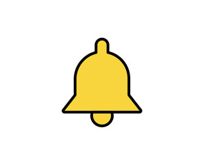 Bell line icon. High quality outline symbol for web design or mobile app. Thin line sign for design logo. Color outline pictogram on white background