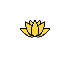 Lotus premium line icon. Simple high quality pictogram. Modern outline style icons. Stroke vector illustration on a white background. 
