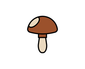 Mushroom premium line icon. Simple high quality pictogram. Modern outline style icons. Stroke vector illustration on a white background. 