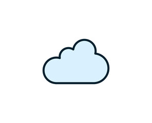 Cloud premium line icon. Simple high quality pictogram. Modern outline style icons. Stroke vector illustration on a white background. 