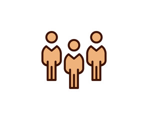 Team line icon. Vector symbol in trendy flat style on white background. Office sing for design.