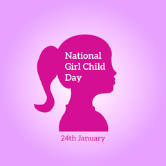 National girl child day concept illustration. 