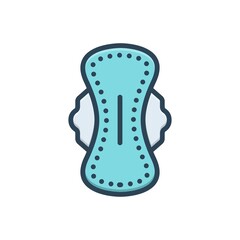 Color illustration icon for pads