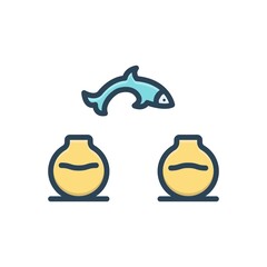 Color illustration icon for shift