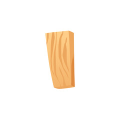 Woodwork plank cartoon icon or symbol, flat vector illustration isolated.