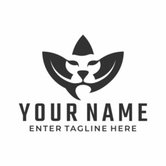 Obraz premium lion logo, lion design, lion vector, vintage lion logo, lion logo emblem, lion design vintage emblem, lion king vintage logo emblem, predator logo, predator emblem logo, zoo design, premium lion desig