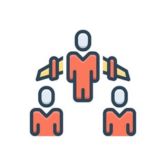 Color illustration icon for differential