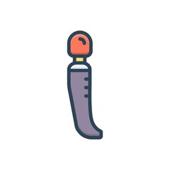 Color illustration icon for dildos