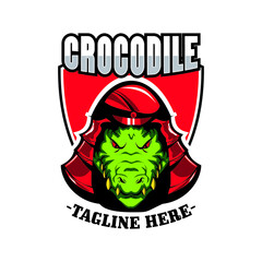 crocodile vector logo gaming ready eps 10 format