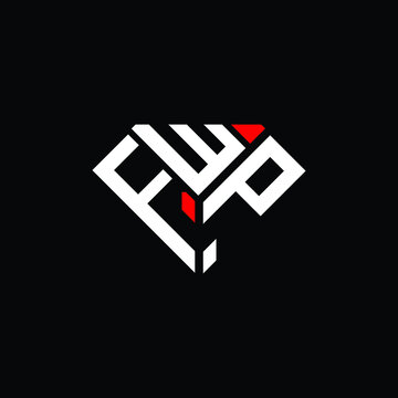 FWP letter logo creative design. FWP unique design