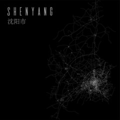 Shenyang city vector map poster. China municipality square linear street map, administrative municipal area.