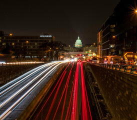 Capitol Hill at night