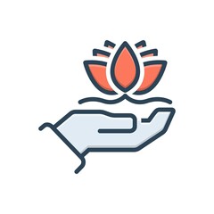 Color illustration icon for gently