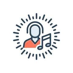 Color illustration icon for trance