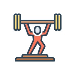 Color illustration icon for determine