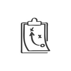 Strategy clipboard line icon