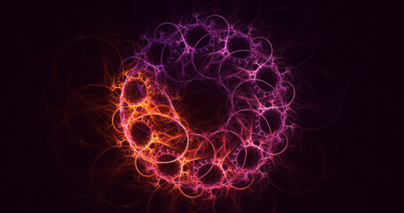 3D rendering abstract technology fractal background