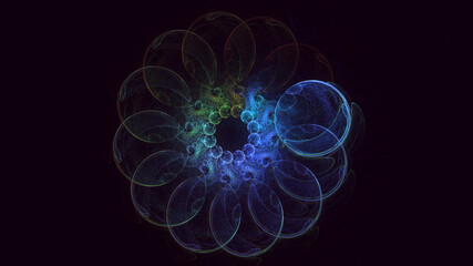 Fototapeta premium 3D rendering abstract round light background