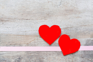 Fototapeta premium Valentine 's day wood background.