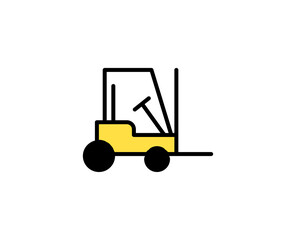 Forklift line icon. Vector symbol in trendy flat style on white background. Commerce sing for design.