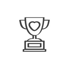 Trophy cup line icon