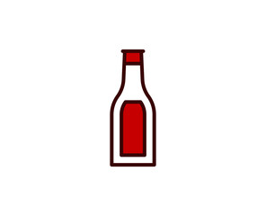 Alcohol flat icon. Single high quality outline symbol for web design or mobile app.  Holidays thin line signs for design logo, visit card, etc. Outline pictogram EPS10