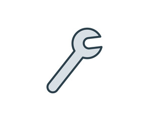 Wrench flat icon. Single high quality outline symbol for web design or mobile app.  House thin line signs for design logo, visit card, etc. Outline pictogram EPS10