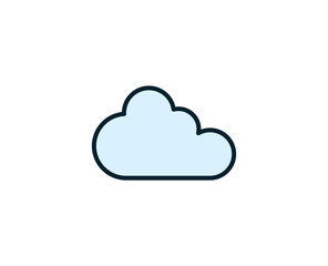Cloud premium line icon. Simple high quality pictogram. Modern outline style icons. Stroke vector illustration on a white background. 