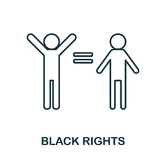 Black Rights icon. Line element from human rights collection. Linear Black Rights icon sign for web design, infographics and more.