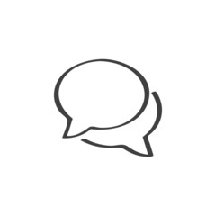 Fototapeta premium Chat bubbles line icon