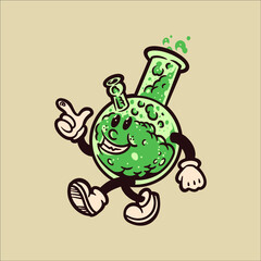 happy bong cartoon vector design
