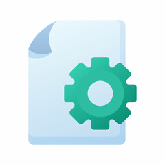 setting document file paper page configuration single isolated icon with smooth style
