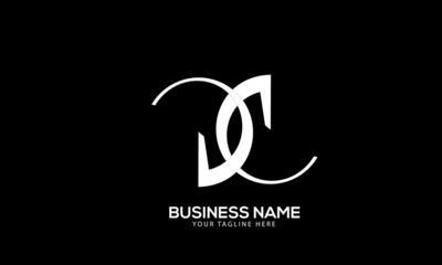 Alphabet DC or CD Sharp blade weapon monogram vector logo template