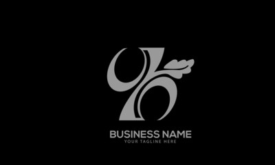 Alphabet DB or BD creative tree flower vector logo template