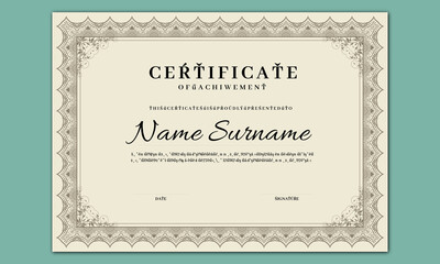 vintage certificate border design