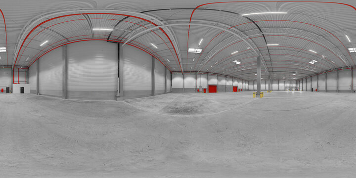 empty warehouse 360° vr enviroment