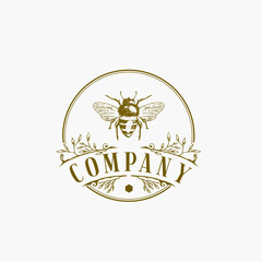 classic bee honey logo